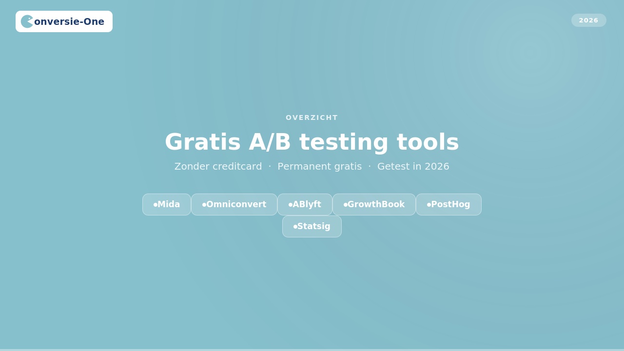 Beste gratis A/B testing tools van 2026 | Conversie-One